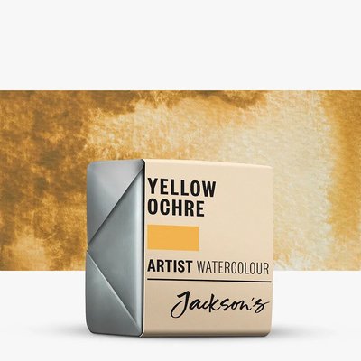 Jackson's Artist Watercolour Paint - Yellow Ochre (Half Pan) Image