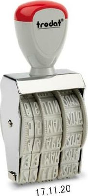 Trodat Classic Stamp with Steel Border (1014-Date)(Size 4mm)(Black) Image