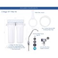 Vantage Aqua 2-Stage Filter Kit with Faucet Tap Mount Under-Counter Water Filter (White): 
