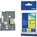 Brother TZ-621 P-Touch Laminated Tape (Black on Yellow)(9mm x 8m): 