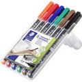 Staedtler Lumocolor Permanent Universal Fineliner - Fine (6 Pack): 