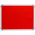Parrot Felt Info Board with Aluminium Frame (600 x 450mm)(Red): 
