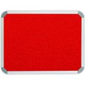 Parrot Felt Info Board with Aluminium Frame (900 x 600mm)(Red): 