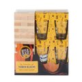 Jenga Drinking Game Wooden & Glass 4 Shot Glasses 2 Pack: 