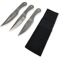 Ballistic 3422CS Silver Throwing Knife Set (3 Pack): 