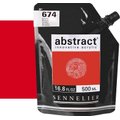 Sennelier Abstract Satin Acrylic Paint - Vermillion 674 (500ml): 