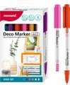 Monami Deco 463 Acrylic Marker Set - Vivid, Extra Fine Point (6 Pack) - 0.7mm: 