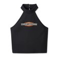 Women's Stacked Bar & Shield Halter - S: 