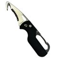 Lifespace Utility Keychain Knife / Seatbelt Cutter with Carabiner (Black): 