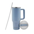 Iconix 1.2L Stainless Steel Travel Flask - with Silicone Lid (Light Blue): 