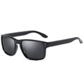 UV Protected Polarized Square Sport Sunglasses for Men - Black: 