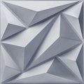 Chenshia 16 Piece 3D Wall Panels - Diamond Textured PVC - 4sqm - Silver Gray Diamond: 