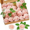 Chenshia 25 Piece Artificial Foam Flowers Realistic DIY Decor Weddings & Parties - Pink: 