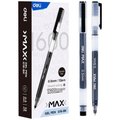 Deli MAX Gel Pen 0.5mmTransparent Barrel, 12 pcs - Black: 