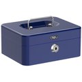 Deli Metal Cash Box 9x20x16cm - Blue: 