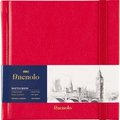 The Deli Finenolo 120x120mm Leather Cover Sketch Book - Red: 
