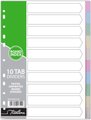 Treeline 10 Tab Unprinted Pastel Board Divider (A4)(160gsm)(Pack of 10): 