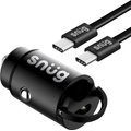Snug Mini PD Port Car Charger with Type-C Cable 30W (Black): 