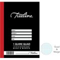 Treeline A4 1 Quire Quad 96Pg Hardcover Counter Books (10 Pack) - Quad & Margin: 