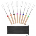 Lifespace 8-Piece Marshmallow Telescopic Roasting Forks Set with Wooden Handle: 