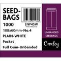 Croxley JD4SW Seed and Wage Pockets No.4 - Full Gummed (108 x 60mm)(White)(Box of 1000): 