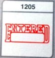 Xstamper Pre-Inked Stamp - Entered (Red Ink): 
