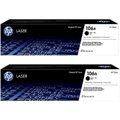 HP 106A Black Original Laser toner Cartridge (2-Pack): 