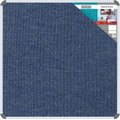Parrot Bulletin Board with Ribbed Aluminium Frame (1000 x 1000mm)(Denim): 