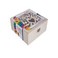 Paint Your Own Jewellery Box (Heart & Flower Design) (Brown): 