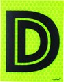 Tower Reflect. Postbox Letter - D (Fluor. Yellow)(70x92mm): 