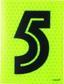 Tower Reflect. Postbox Number - 5 (Fluor. Yellow)(70x92mm): 