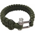 FAS Paracord Hand Bracelet 25cm Metal Lock - Olive: 