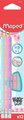 Maped Pastel Graphite Pencils with Eraser - HB (Box of 12): 