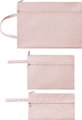 Double Layer Oxford Fabric Waterproof Tote Bag - (3 Bags Set)(A4+A5+A6 Size)(Pink): 