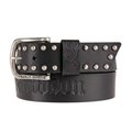 Women?s Rockin? Rose Studded Genuine Leather Belt: 