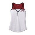 Women's Star Spangled Banner Henley Tank - Colorblocked - Bright White - XL: 
