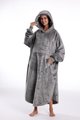 Iconix Oversized Floor-Length Hooded Body Blanket (Light-Grey): 