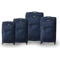 Roller Luggage Trolley Bag - Navy Blue (4 Piece) (Plain Canvas) - Only Available to deliver to Major Cities: 