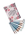Inspirational Bible Verse, Makeup Bag with 10 x Makeup Brushes (Prov 31:26): 