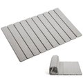 Chenshia Foldable Diatom Earth Bathmat Absorbent Non-Slip with Mat Cleaner - LightGrey: 