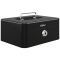 Deli Metal Safe CASH BOX Black 200Lx160Wx90H mm Set: 