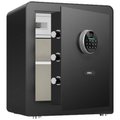 Steel Fingerprint Safe (Black) - (Anti-Pry): 