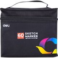 Deli Sketch Marker Dual Tip 60/80 Colours with Carry Bag - 60 Pack: 
