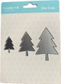 Kamei Cutting Dies - Xmas Trees (116x72mm): 