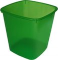 Bantex Translucent PP Square Waste Paper Bin (20L)(Green): 