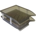 Bantex B9864 2 Optima Letter Trays with 4 Risers (A4)(Anthracite Grey): 