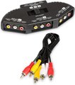 Raz Tech RCA Splitter (3 In and 1 Out) RCA Audio Video AV Selector Switcher Box: 