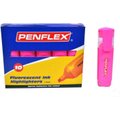 Penflex HiGlo Highlighters - Pink (10 Pack)(1.5mm Chisel Tip): 