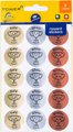 Tower Award Sticker Badges - Mixed Metallic (3 Sheets) - 45 Stickers: 