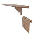 SpaceSave Folding Wall Mounted Drop-Leaf Table (57x37cm) (Rustic Wood): 